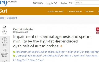 BMJ子刊：肠菌竟能影响精子形成和活力！