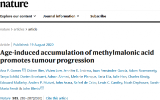 Nature：年龄越大越容易患癌？甲基丙二酸MMA的积累是重要因素