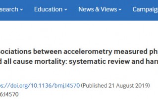 BMJ：迄今最大规模研究表明，只要运动就能延寿，每天快走24分钟与死亡风险降低61%相关