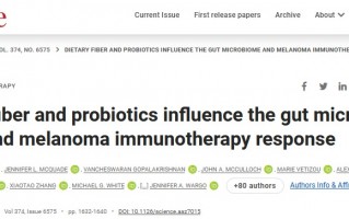 Science：高纤维饮食可改善肿瘤对免疫疗法的反应 