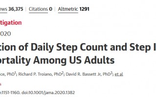 JAMA：与日行四千步相比，中老年人走八千死亡风险下降51%