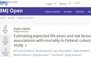 BMJ Open：压力过大和生活方式改变或有望帮助预测人群的预期寿命