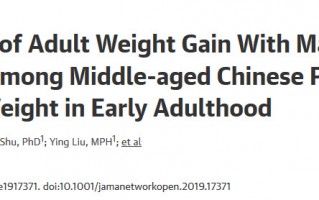 JAMA子刊：成年到中年体重每多增加10斤，老了之后死亡风险增加10%
