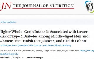 5万多人15年随访证明，吃全麦食品预防2型糖尿病！
