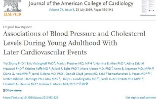 JACC：18-39岁之间不控制好血脂血压，与心血管疾病风险翻倍相关，即使老了降下来也没用