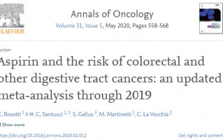 最全面分析显示，规律服用阿司匹林与多种消化道癌症风险降低三分之一