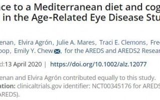 坚持地中海饮食或有助保持更高的认知