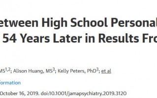 8万人54年研究：青春期性格，预示着未来的痴呆症风险？