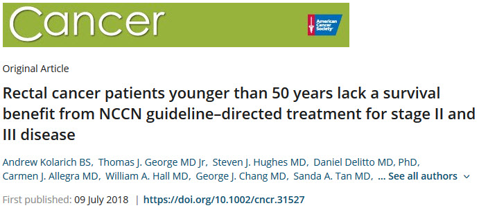 4万人队列显示NCCN指南推荐的疗法对50岁以下直肠癌患者没有益处.jpg/