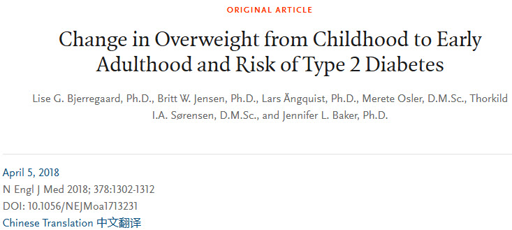 NEJM：6万人38年随访证实，小胖墩及早减肥可大幅降低2型糖尿病发病风险.jpg/