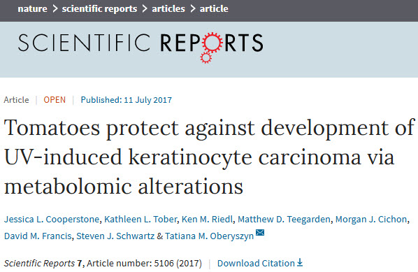 Nature子刊：多吃番茄，降低皮肤癌风险.jpg/
