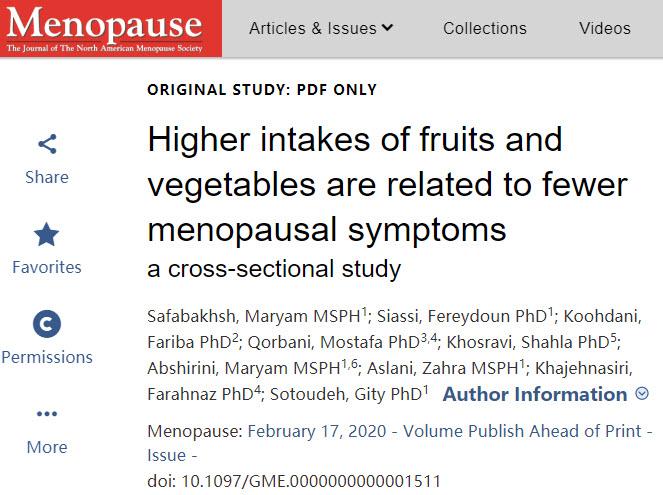 Menopause：多吃水果蔬菜有助于降低更年期症状.jpg