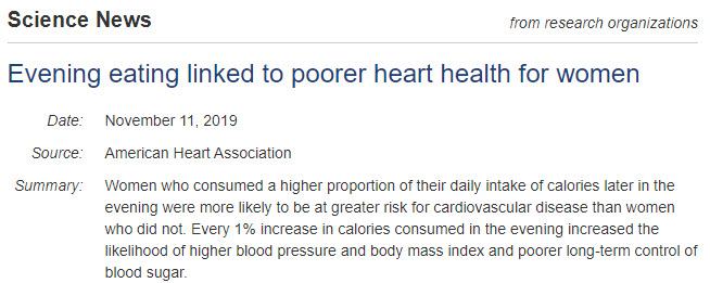 美国心脏协会：晚饭时间超过6点，女性心脏健康风险或会增加！.jpg