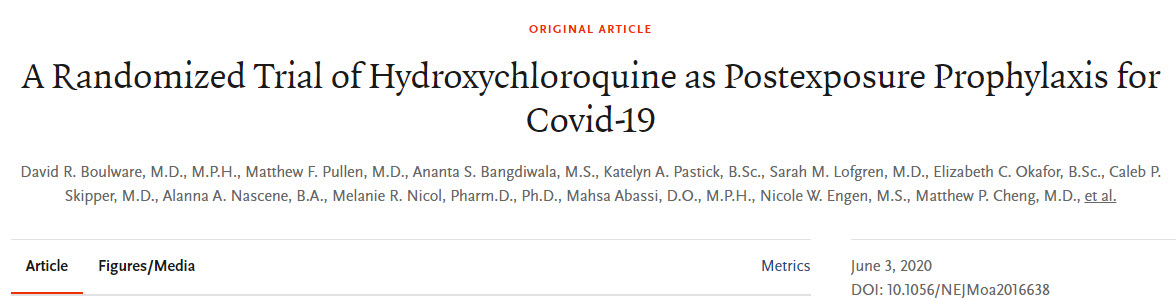 NEJM：接触了新冠病毒，羟氯喹能否预防感染？.jpg