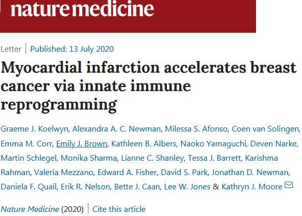 《自然·医学》：心脏病会重编程免疫系统，导致免疫力下降，促进乳腺癌进展和转移.jpg