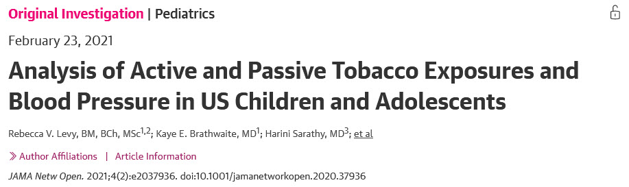 JAMA Netw Open：主动或被动吸烟，均可导致儿童和青少年的血压升高！.jpg
