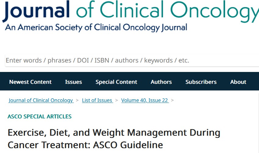 癌症治疗期间的运动、饮食和体重管理：ASCO指南.jpg